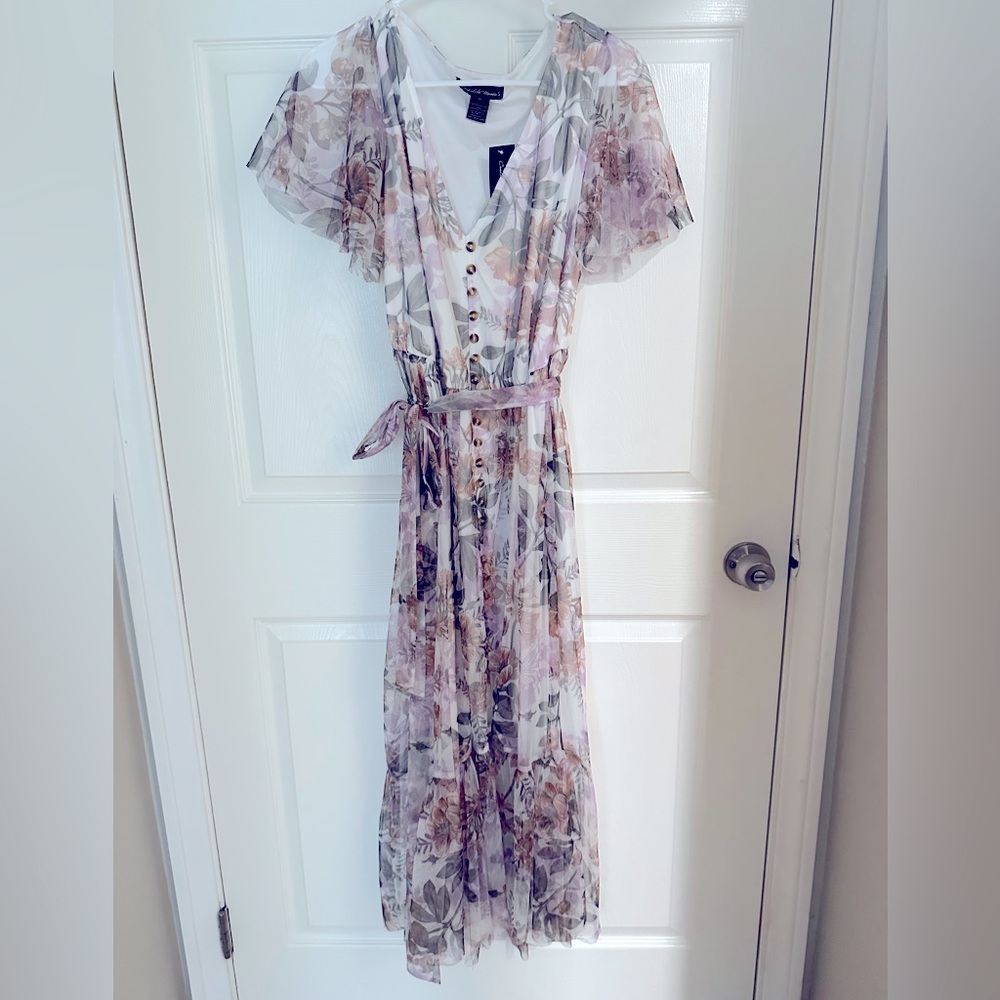 Candilite Women’s Plus Floral Maxi Dress Size 1x